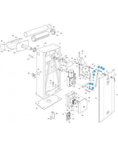 Коромысло в сборе Came 119RIG164 в Перми Запчасти для шлагбаумов и автоматики Pintop.ru