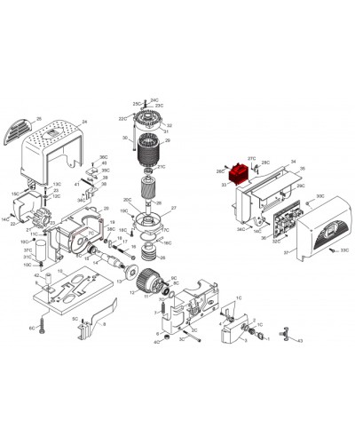 Крепление для фотоэлемента DBC к стойке Came 119RIR265 в Перми Запчасти для шлагбаумов и автоматики Pintop.ru