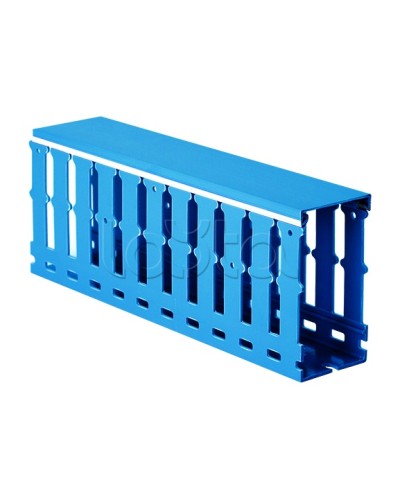 Короб перфорированный, синий RL12 40x40 DKC 00283RL в Перми Кабельные лотки Pintop.ru