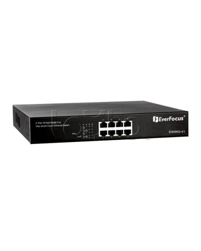 Коммутатор PoE 8-портовый EverFocus ES0802-41 в Перми Коммутаторы Pintop.ru