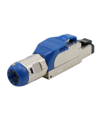 Разъем полевой оконцовки RJ-45 8P8C Hyperline PLUE-8P8C-S-C8-SH-BL в Перми Коннекторы и разъемы Pintop.ru