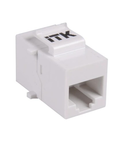 Проходной адаптер кат.5E UTP, RJ45-RJ45, тип Keystone Jack ITK CS7-1C5EU в Перми Проходные адаптеры RJ-45 и разветвители Pintop.ru