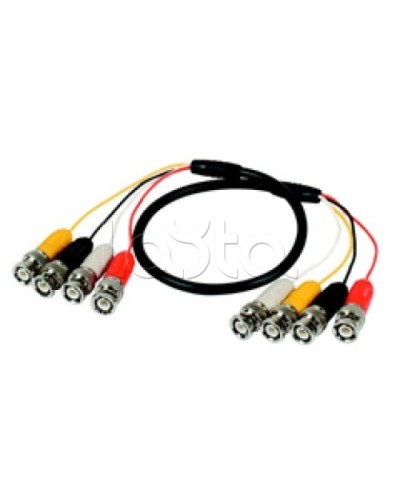 Кабель соединительный 4BNCx4BNC (штекер), 100см Lazso WC414 в Перми Видеоусилители, Модуляторы, Делители Pintop.ru